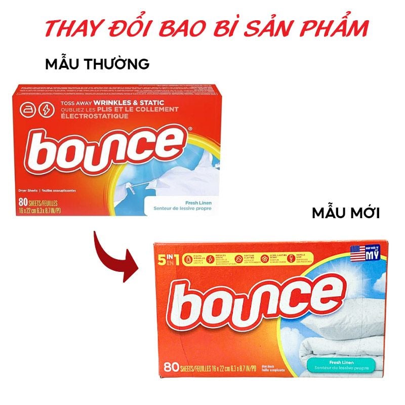 Giấy Thơm Quần Áo Sảng Khoái, Tươi Mát Chống Nhăn Vải Bounce Sheets 80 Tờ