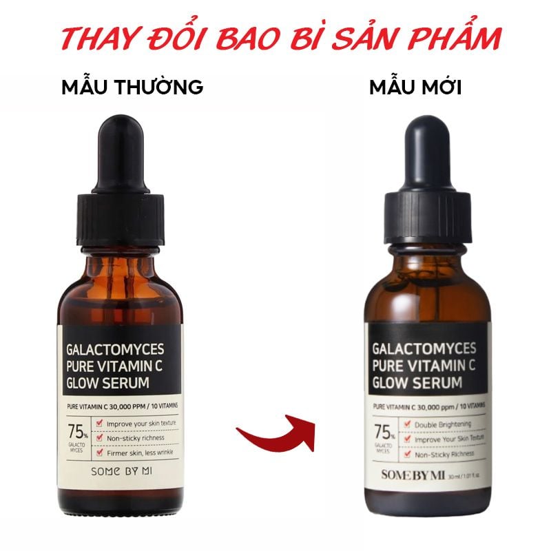 Serum Some By Mi Tinh Chất Hỗ Trợ Dưỡng Da Sáng Mịn Từ Bên Trong Galactomyces Pure Vitamin C Glow Serum 30ml