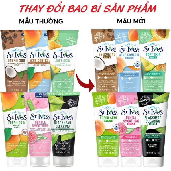 Sữa Rửa Mặt ST.IVES Tẩy Da Chết Chiết Xuất Thiên Nhiên 