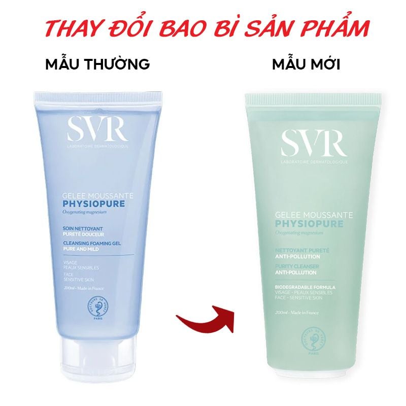 Sữa Rửa Mặt SVR Dạng Gel Dành Cho Da Nhạy Cảm Physiopure Gelée Moussante