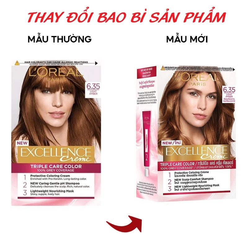Kem Nhuộm Tóc Phủ Bạc L'Oreal Excellence Creme 172ml