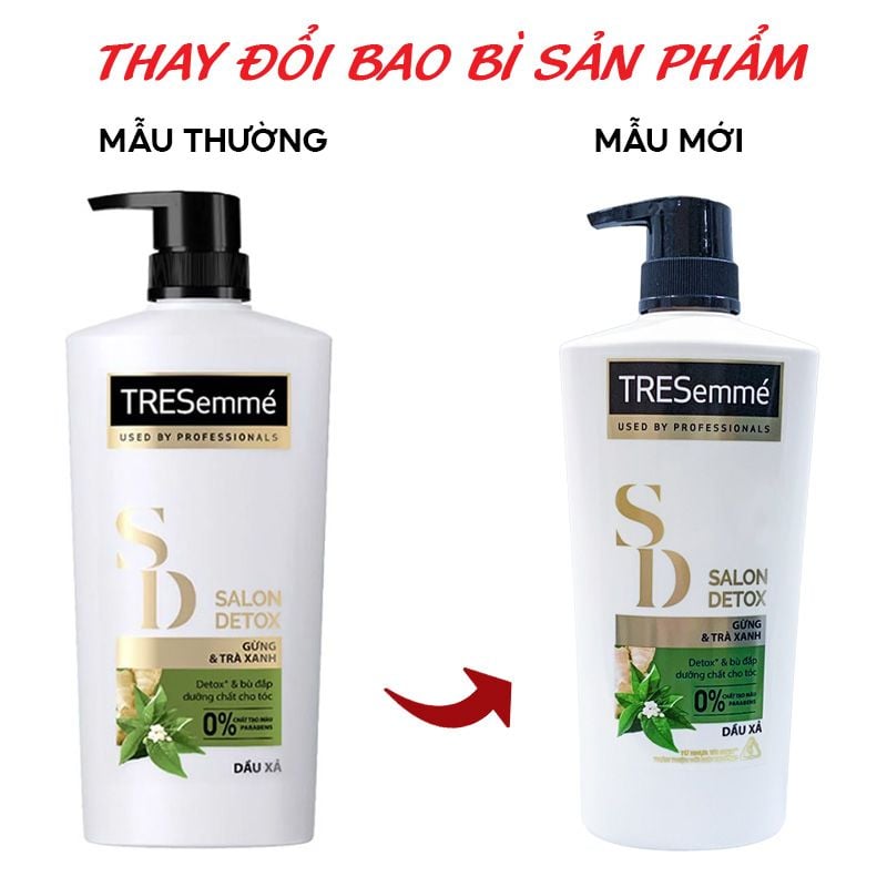 [620g] Dầu Xả Detox Tóc Chắc Khỏe Chiết Xuất Gừng Và Trà Xanh TRESemmé Salon Detox Conditioner