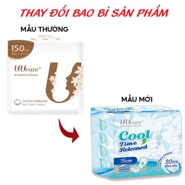  Băng Vệ Sinh UUcare Kháng Khuẩn Hàng Ngày Cool Tech 15cm - 20 Miếng (Che tên sản phẩm khi giao hàng) 