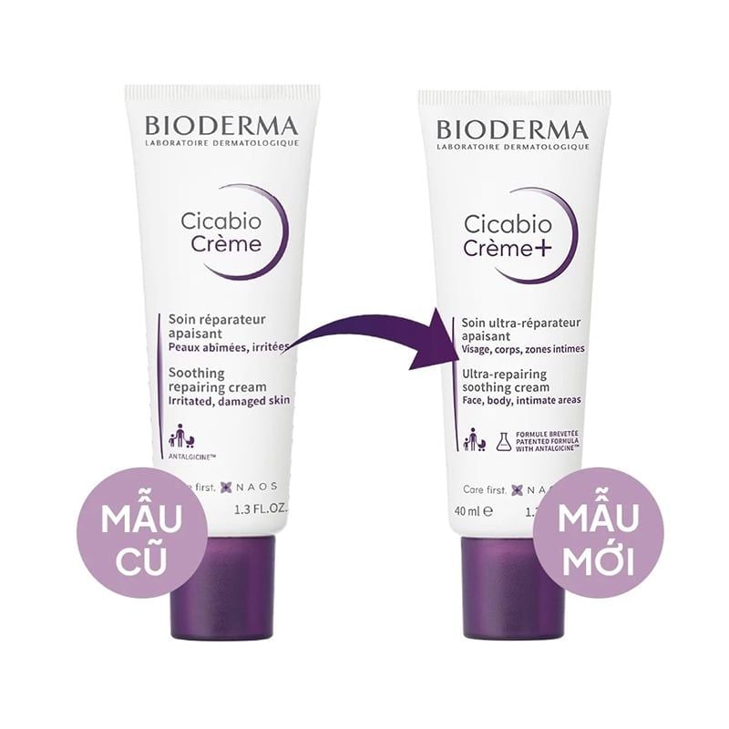 Kem Dưỡng Ẩm Bioderma Làm Dịu, Hỗ Trợ Phục Hồi Da Cicabio Creme+ 40ml