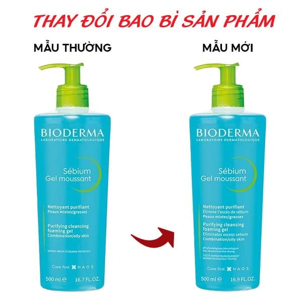  Gel Rửa Mặt Bioderma Ngăn Ngừa Mụn Cho Da Dầu Sebium Gel Moussant 