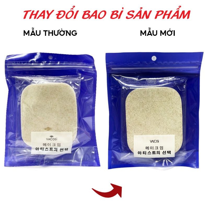 Bông Mút Rửa Mặt Bọt Biển, Loại Bỏ Bụi Bấn, Dịu Nhẹ Cho Da Vacosi BP26