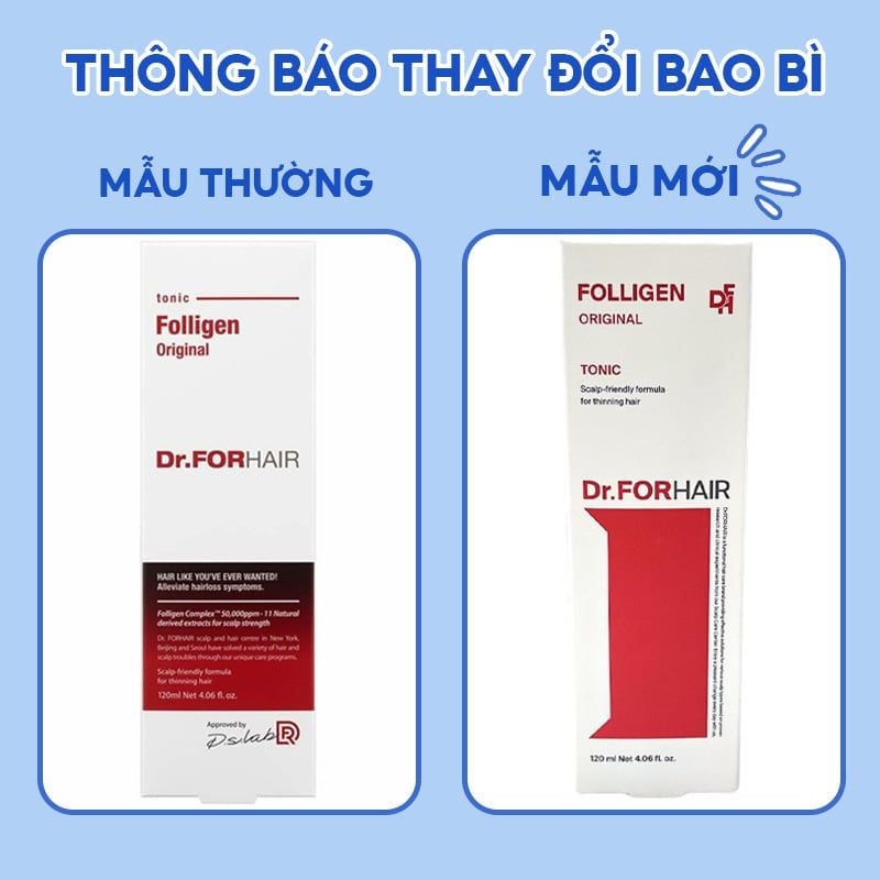 Tinh Chất Dưỡng Da Đầu Hạn Chế Rụng Tóc, Hỗ Trợ Mọc Tóc Dr.FORHAIR Folligen Tonic 120ml