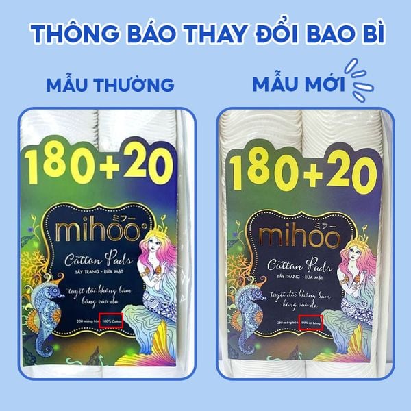  Bông Tẩy Trang Dạng Tròn Mihoo Cotton Pad 