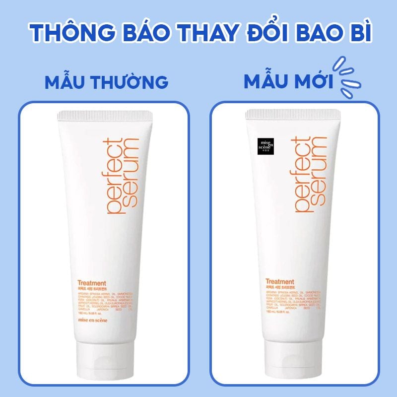 Kem Xả Hỗ Trợ Phục Hồi Tóc Hư Tổn Mise en Scene Perfect Serum Treatment 180ml