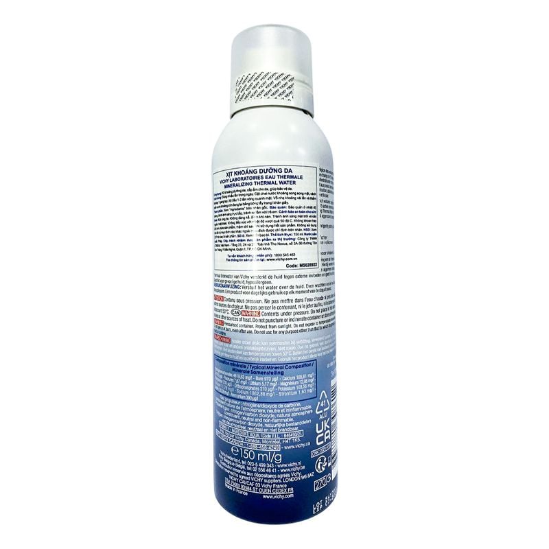 Nước Xịt Khoáng Vichy Cấp Ẩm Và Bảo Vệ Da Mineralizing Thermal Water