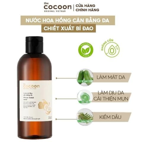 Nước Hoa Hồng Cân Bằng Da Chiết Xuất Bí Đao The Cocoon Winter Melon Toner