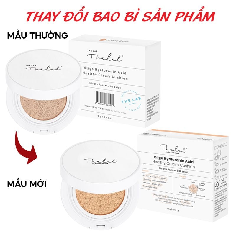 Phấn Nước Dưỡng Da Cấp Ẩm Chuyên Sâu The Lab By Blanc Doux Oligo Hyaluronic Acid Healthy Cream Cushion 12g