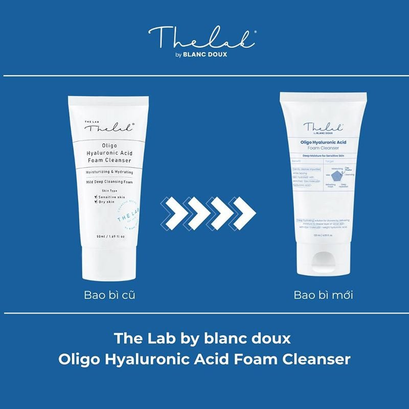 Sữa Rửa Mặt THE LAB Làm Sạch Sâu, Dưỡng Ẩm Oligo Hyaluronic Acid Foam Cleanser 120ml