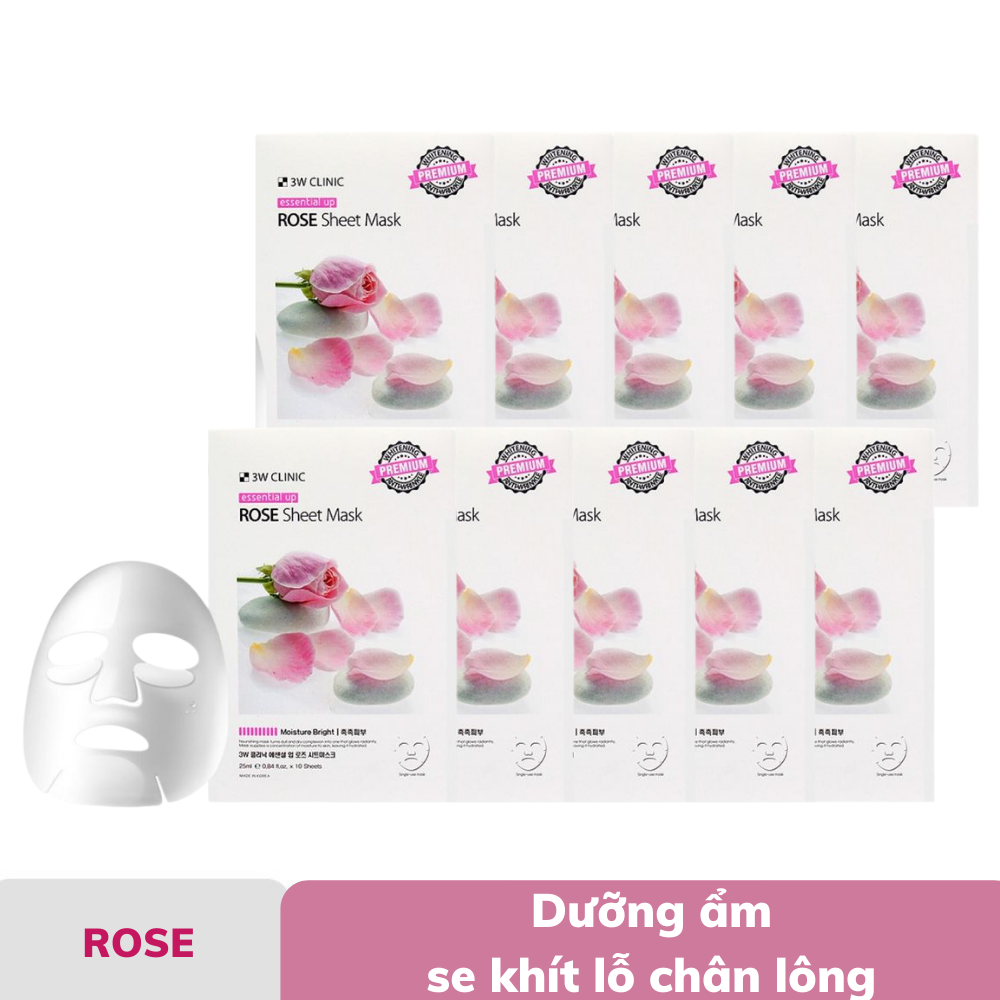 Mặt Nạ Tinh Chất 3W Clinic Dưỡng Da Essential Up Sheet Mask 25ml