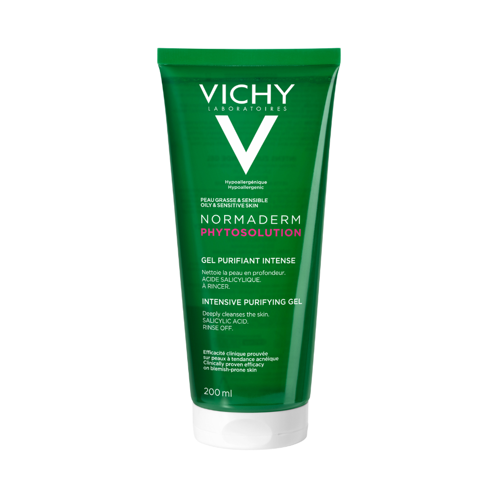 Gel Rửa Mặt Cho Da Dầu Mụn Làm Sạch Sâu, Giảm Nhờn Vichy Normaderm Phytosolution Intensive Purifying Gel