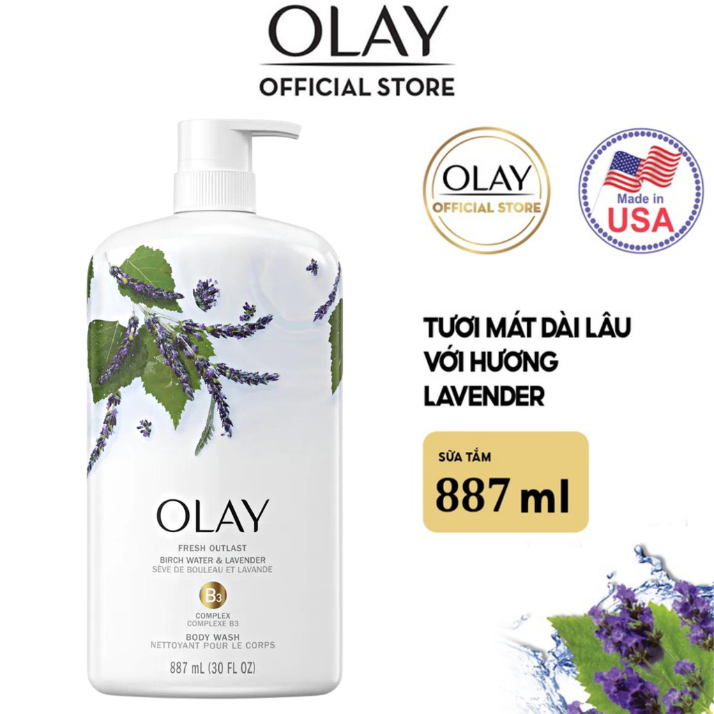 Sữa Tắm OLAY Dưỡng Ẩm, Làm Sạch Sâu, Hương Thơm Ngọt Ngào Body Wash