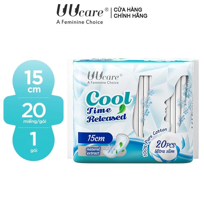Băng Vệ Sinh UUcare Kháng Khuẩn Hàng Ngày Cool Tech 15cm - 20 Miếng (Che tên sản phẩm khi giao hàng)
