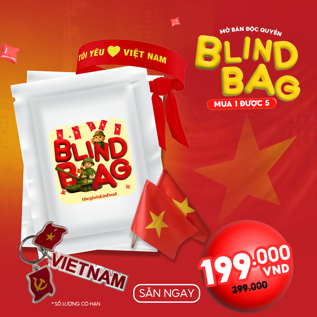 [NEW] BLIND BAG MỪNG ĐẠI LỄ  - MUA 1 ĐƯỢC 5 SẢN PHẨM BÍ ẨN