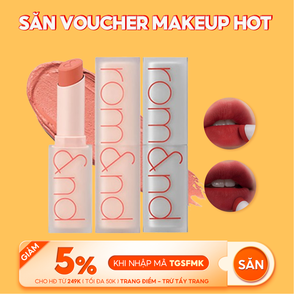 Son Thỏi Lì, Lên Màu Siêu Xinh Romand Zero Matte Lipstick 3g