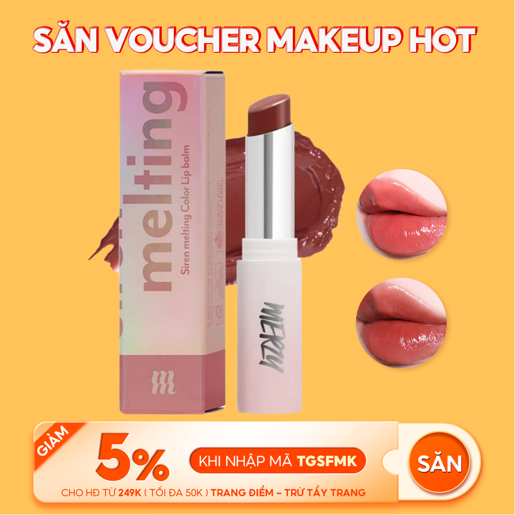 Son Dưỡng Ẩm Có Màu Cho Môi Mềm Mịn, Căng Mọng Merzy Siren Melting Color Lip Balm 3g