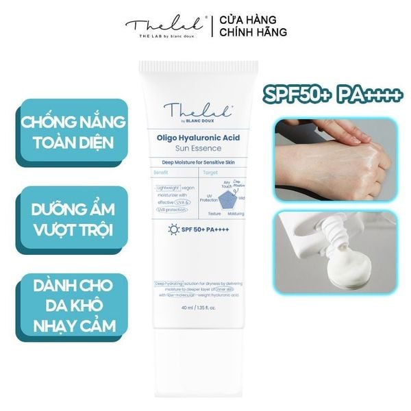 Kem Chống Nắng Cấp Ẩm Dành Cho Da Khô Nhạy Cảm The Lab Oligo Hyaluronic Acid Sun Essence SPF50+ PA++++ 40ml