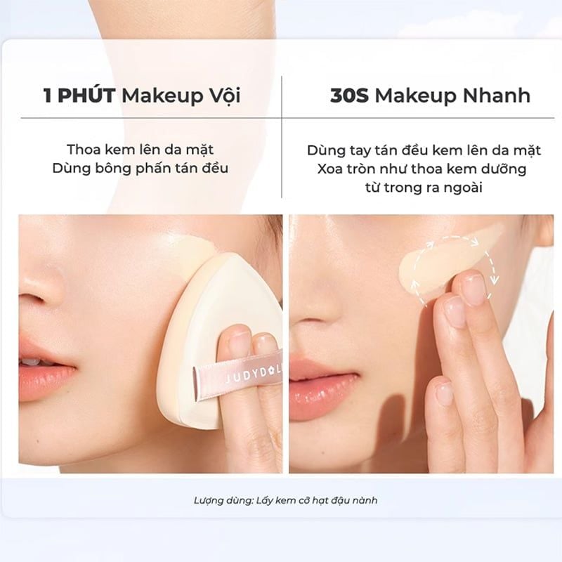 Kem Chống Nắng Judydoll Cấp Ẩm, Nâng Tông Da Sun Defense Tinted Moisturizer SPF50+ PA++++ 40g - 01 Light