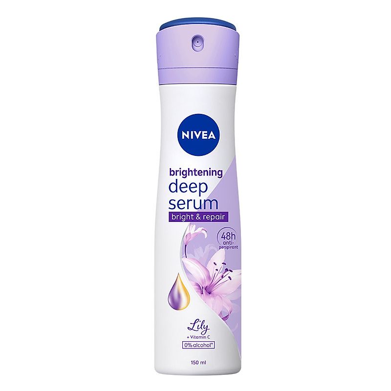 Xịt Ngăn Mùi Serum Dưỡng Trắng Da Nivea Brightening Deep Serum 48H Anti-Perspirant 150ml