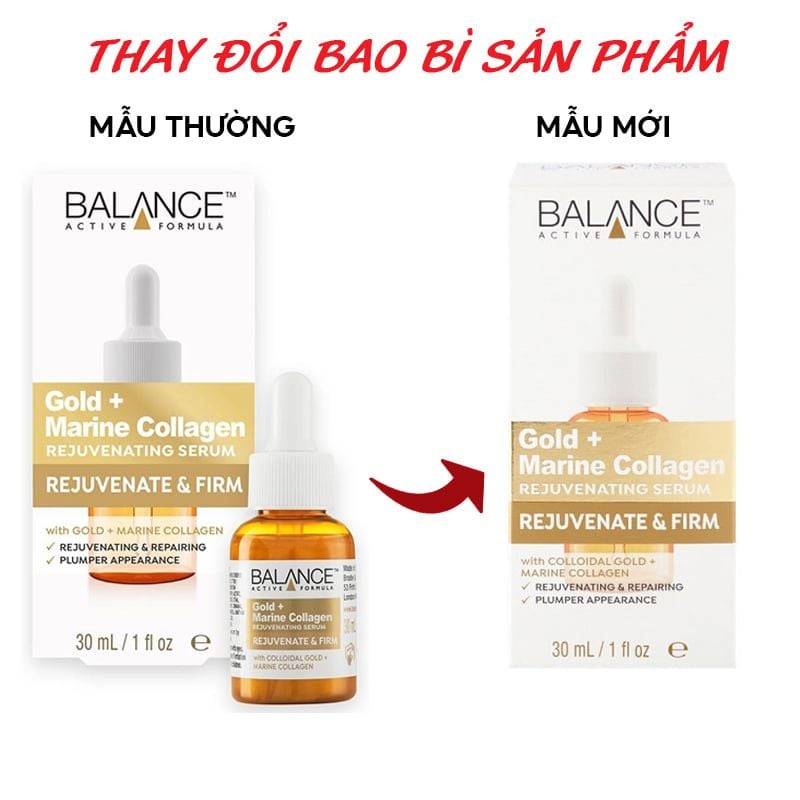 Serum Balance Active Formula Tinh Chất Dưỡng Da Căng Mịn Balance Active Formula Gold+ Marine Collagen Rejuvenating Serum 30ml