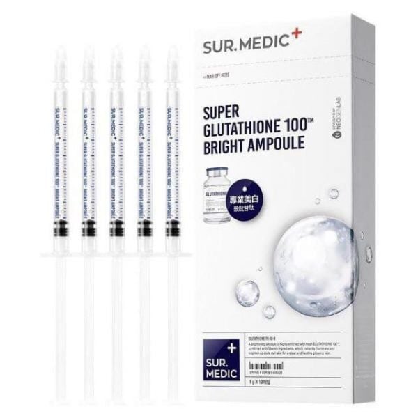 Tinh Chất Sur.Medic+ Hỗ Trợ Dưỡng Sáng Da Super Glutathione 100TM Bright Ampoule