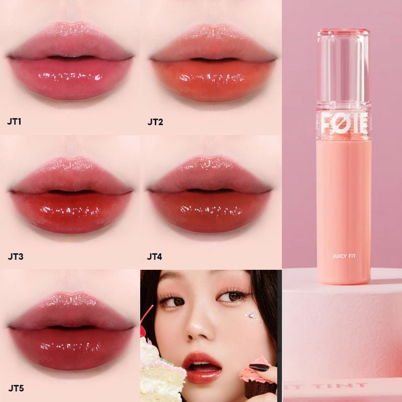 Son Tint Bóng Thuần Chay, Ẩm Mọng, Bền Màu FOIF Juicy Fit Tint
