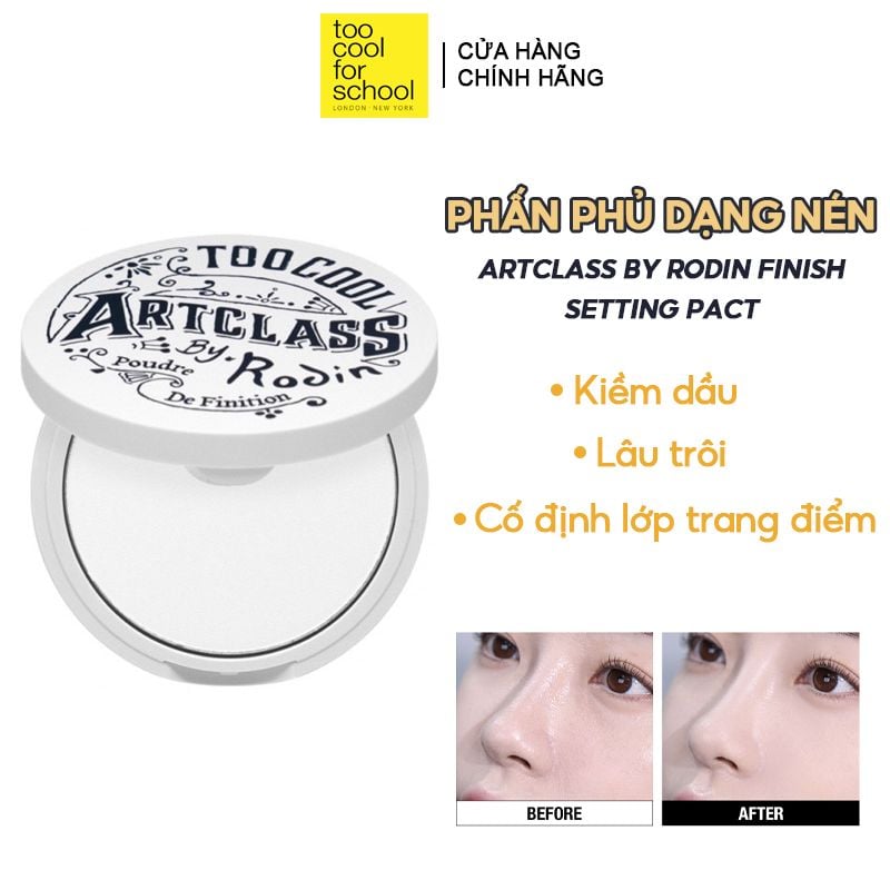 Phấn Phủ Dạng Nén Kiềm Dầu Too Cool For School Artclass By Rodin Finish Setting Pact 4g
