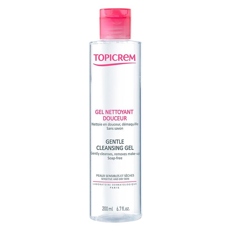 Sữa Rửa Mặt Dạng Gel Topicrem Không Chứa Xà Phòng Dành Cho Da Khô, Nhạy Cảm Gentle Cleansing Gel 200ml