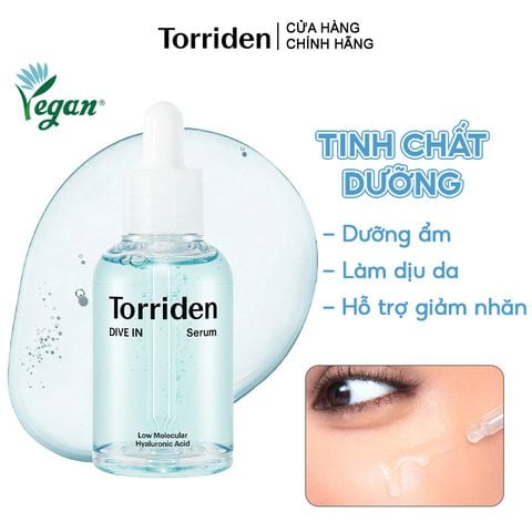 Serum Torriden Thuần Chay Cấp Ẩm, Làm Dịu Da Torriden Dive-In Low Molecular Hyaluronic Acid Serum 50ml