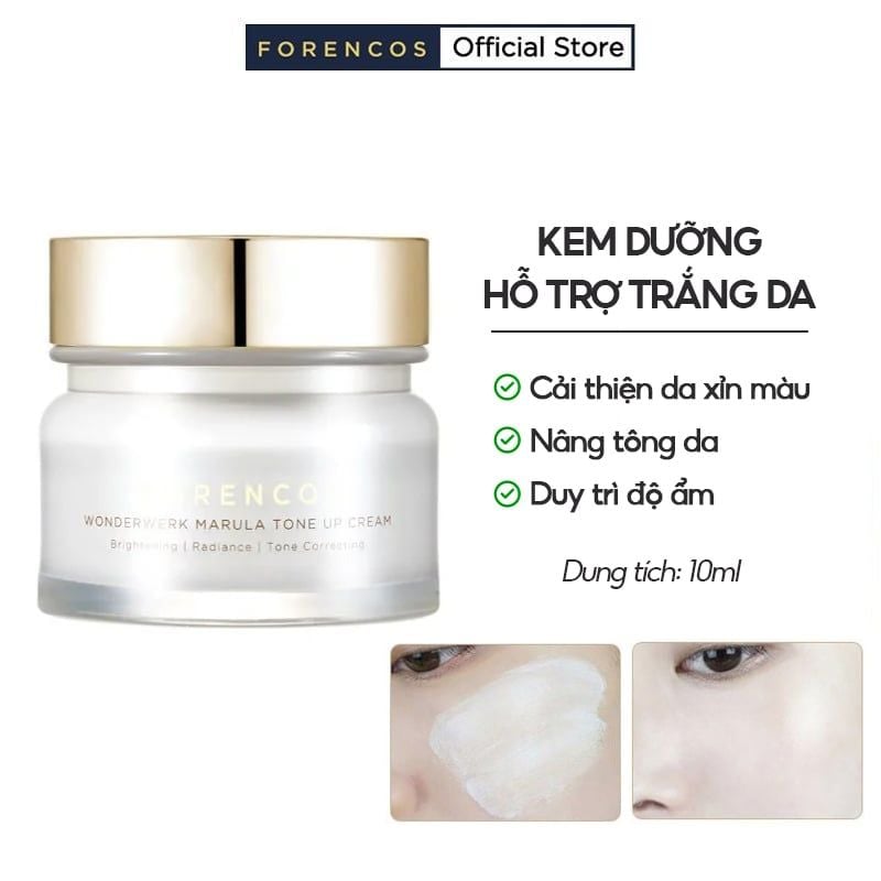 Kem Dưỡng Hỗ Trợ Trắng Da, Nâng Tông Tự Nhiên Forencos Wonderwerk Marula Tone Up Cream