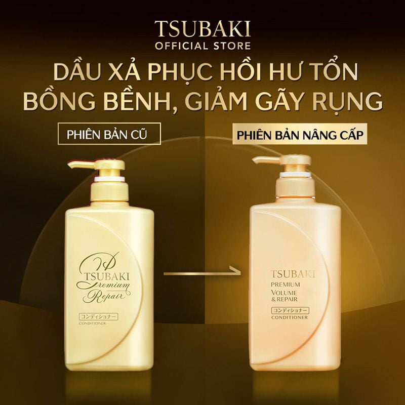 Dầu Xả Phục Hồi Hư Tổn, Ngăn Rụng Tóc Tsubaki Premium Repair Conditioner 490ml