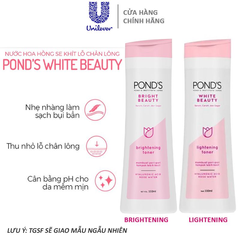 Nước Hoa Hồng Làm Sáng Da POND'S White Beauty Lightening Toner 150ml