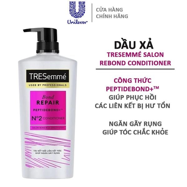  Dầu Xả TRESemmé Ngăn Tóc Gãy Rụng Salon Rebond Conditioner 620g 