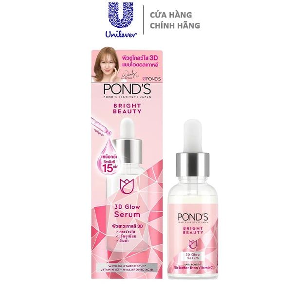 Serum POND'S Hỗ Trợ Dưỡng Trắng, Mờ Thâm POND'S Bright Beauty 3D Glow Serum 30g