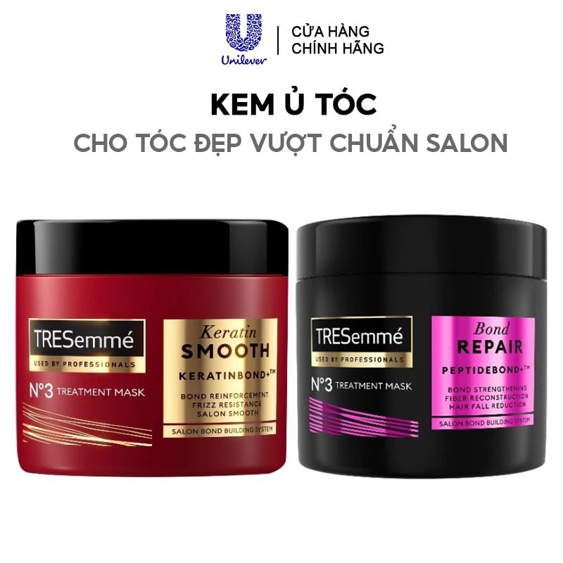Kem Ủ Tóc Vào Nếp Mượt Mà TRESemmé Keratin Smooth Salon-Quality Treatment Mask 180ml