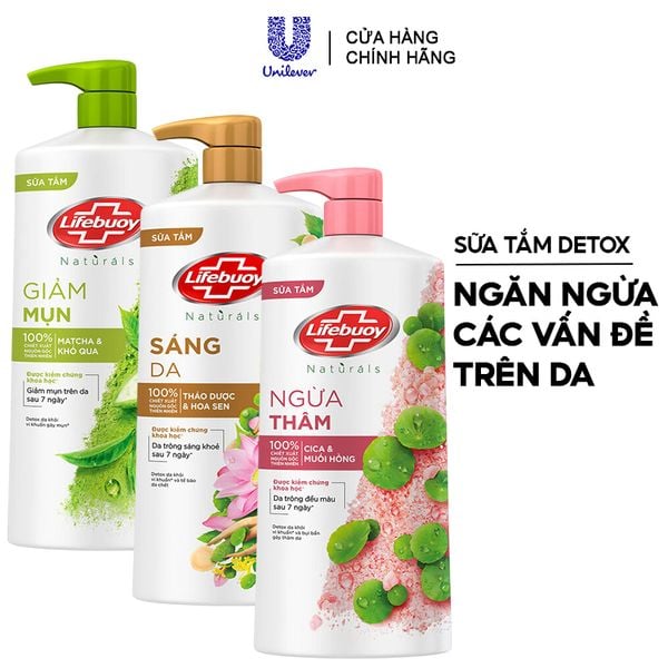 Sữa Tắm Detox Và Bảo Vệ Da Khỏi Vi Khuẩn Lifebuoy 800g