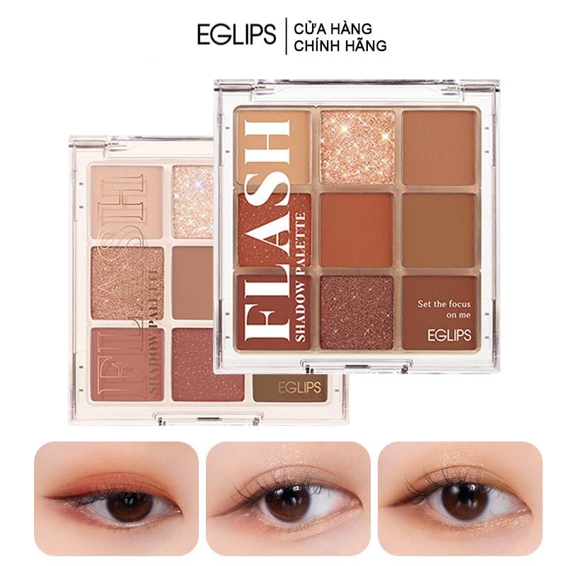 Bảng Phấn Mắt 9 Ô Xinh Xắn Eglips Flash Shadow Palette - 01 Sunset Crush