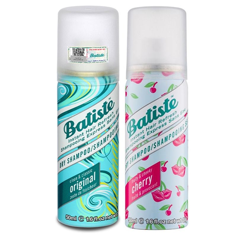 Dầu Gội Khô Batiste Giúp Làm Sạch, Tóc Bồng Bềnh Dry Shampoo 50ml - CHERRY
