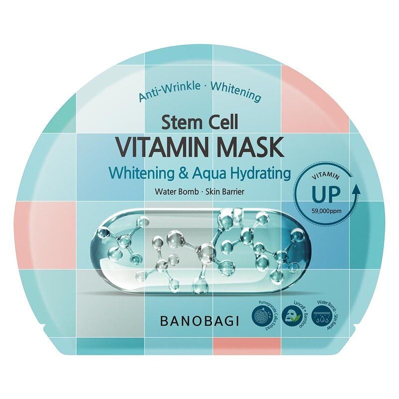 Mặt Nạ Miếng Dưỡng Trắng Cấp Ẩm & Bổ Sung Collagen Ngăn Ngừa Lão Hóa Banobagi Stem Cell Vitamin, Super Collagen Mask 30ml