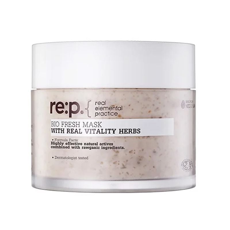 Mặt Nạ Đất Sét Re:p Thu Nhỏ Lỗ Chân Lông, Phục Hồi Da Chiết Xuất Cây Hương Thảo Bio Fresh Mask With Real Nutrition Herbs 130g