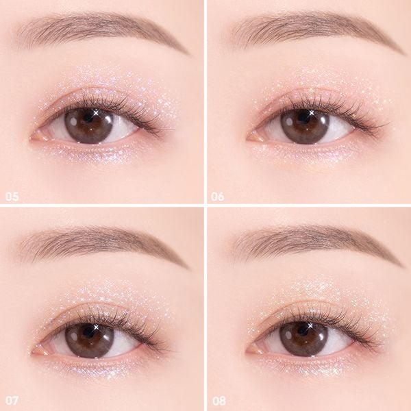  Gel Nhũ Mắt Romand Lấp Lánh, Bền Màu, Lâu Trôi The Universe Liquid Glitter 2g 