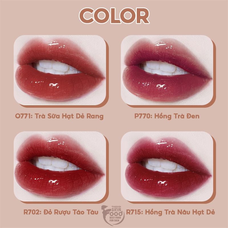 Son Tint Gương Bóng Bền Màu, Lâu Trôi Colorkey Airy Lip Mirror Series 1.7g