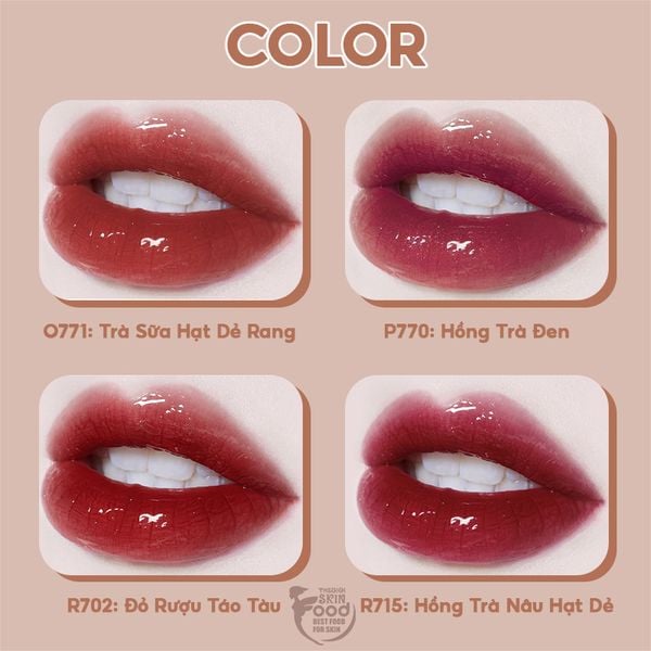  Son Tint Colorkey Gương Bóng Bền Màu, Lâu Trôi Airy Lip Mirror Series 1.7g 
