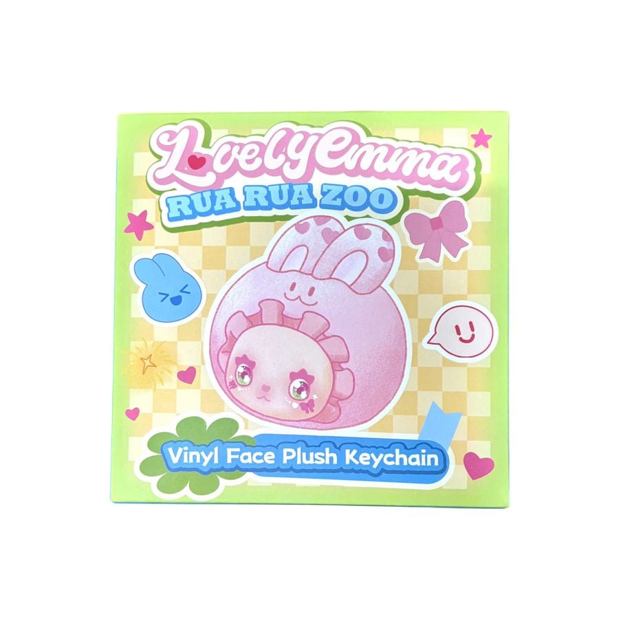Móc Khóa Gấu Bông Lucky Emma RUA RUA ZOO Vinyl Face Plush Keychain Blind Box - MJ-000085 (1 box ngẫu nhiên)