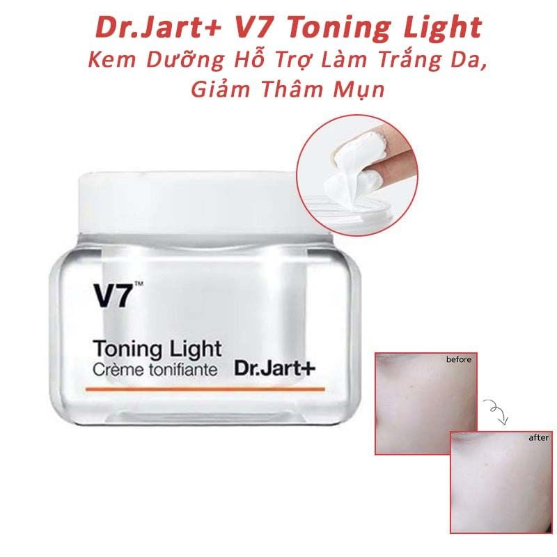 [Mini 15ml] Kem Dưỡng Hỗ Trợ Làm Trắng Da, Giảm Thâm Mụn Dr.Jart+ V7 Toning Light