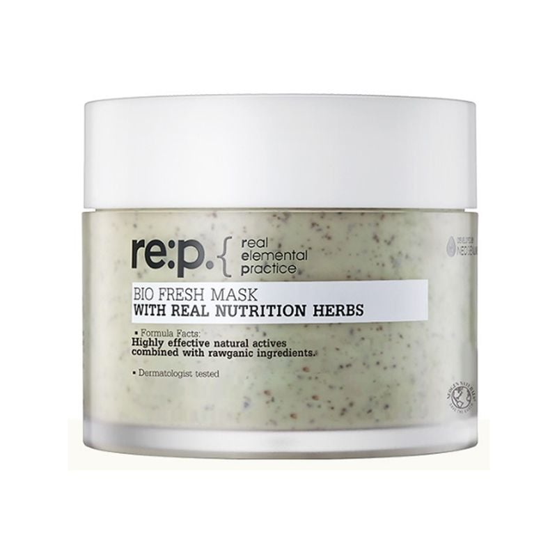 Mặt Nạ Đất Sét Re:p Thu Nhỏ Lỗ Chân Lông, Phục Hồi Da Chiết Xuất Cây Hương Thảo Bio Fresh Mask With Real Nutrition Herbs 130g